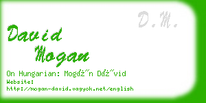 david mogan business card